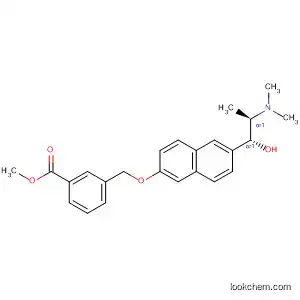 Molecular Structure of 834914-61-3 (Benzoic acid,
3-[[[6-[(1R,2R)-2-(dimethylamino)-1-hydroxypropyl]-2-naphthalenyl]oxy]
methyl]-, methyl ester, rel-)