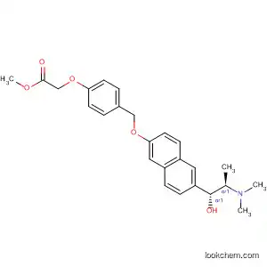 Molecular Structure of 834914-69-1 (Acetic acid,
[4-[[[6-[(1R,2R)-2-(dimethylamino)-1-hydroxypropyl]-2-naphthalenyl]oxy]
methyl]phenoxy]-, methyl ester, rel-)