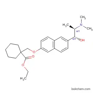 Molecular Structure of 834914-88-4 (Cyclohexanecarboxylic acid,
1-[[[6-[(1R,2R)-2-(dimethylamino)-1-hydroxypropyl]-2-naphthalenyl]oxy]
methyl]-, ethyl ester, rel-)
