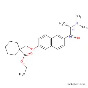 Molecular Structure of 834914-89-5 (Cyclohexanecarboxylic acid,
1-[[[6-[(1R,2S)-2-(dimethylamino)-1-hydroxypropyl]-2-naphthalenyl]oxy]
methyl]-, ethyl ester, rel-)