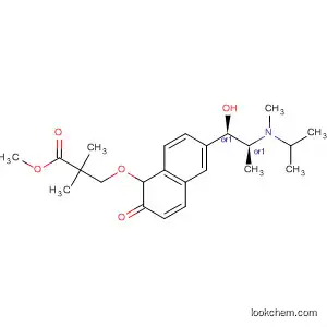 Molecular Structure of 834914-99-7 (Propanoic acid,
3-[[6-[(1R,2S)-1-hydroxy-2-[methyl(1-methylethyl)amino]propyl]-2-naphth
alenyl]oxy]-2,2-dimethyl-, methyl ester, rel-)