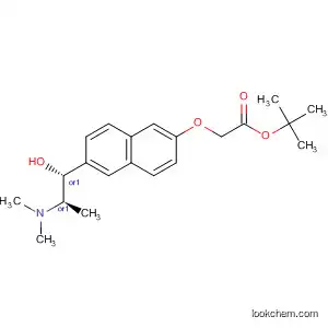 Molecular Structure of 834915-06-9 (Acetic acid,
[[6-[(1R,2R)-2-(dimethylamino)-1-hydroxypropyl]-2-naphthalenyl]oxy]-,
1,1-dimethylethyl ester, rel-)
