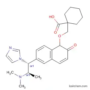 Molecular Structure of 834915-83-2 (Cyclohexanecarboxylic acid,
1-[[[6-[(1R,2R)-2-(dimethylamino)-1-(1H-imidazol-1-yl)propyl]-2-naphth
alenyl]oxy]methyl]-, rel-)