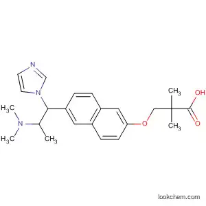Molecular Structure of 834916-32-4 (Propanoic acid,
3-[[6-[2-(dimethylamino)-1-(1H-imidazol-1-yl)propyl]-2-naphthalenyl]oxy]
-2,2-dimethyl-)