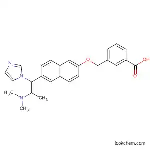 Molecular Structure of 834916-47-1 (Benzoic acid,
3-[[[6-[2-(dimethylamino)-1-(1H-imidazol-1-yl)propyl]-2-naphthalenyl]oxy
]methyl]-)