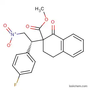 Molecular Structure of 834917-56-5 (2-Naphthalenecarboxylic acid,
2-[(1S)-1-(4-fluorophenyl)-2-nitroethyl]-1,2,3,4-tetrahydro-1-oxo-, methyl
ester, (2R)-)