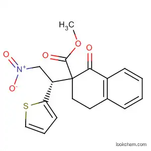 Molecular Structure of 834917-59-8 (2-Naphthalenecarboxylic acid,
1,2,3,4-tetrahydro-2-[(1S)-2-nitro-1-(2-thienyl)ethyl]-1-oxo-, methyl ester,
(2R)-)