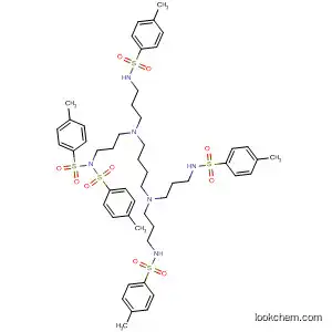 Molecular Structure of 834917-76-9 (Benzenesulfonamide,
N-[3-[[4-[bis[3-[[(4-methylphenyl)sulfonyl]amino]propyl]amino]butyl][3-[[(4
-methylphenyl)sulfonyl]amino]propyl]amino]propyl]-4-methyl-N-[(4-methyl
phenyl)sulfonyl]-)