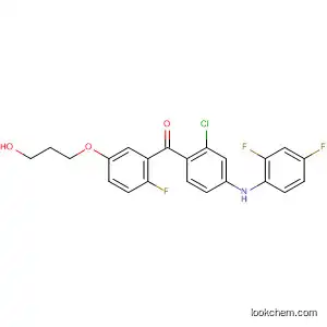 Molecular Structure of 835625-02-0 (Methanone,
[2-chloro-4-[(2,4-difluorophenyl)amino]phenyl][2-fluoro-5-(3-hydroxyprop
oxy)phenyl]-)