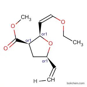 Molecular Structure of 835627-17-3 (3-Furancarboxylic acid, 5-ethenyl-2-[(1Z)-2-ethoxyethenyl]tetrahydro-,
methyl ester, (2R,3R,5R)-rel-)