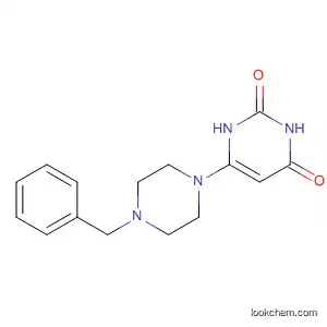 Molecular Structure of 835877-34-4 (2,4(1H,3H)-Pyrimidinedione, 6-[4-(phenylmethyl)-1-piperazinyl]-)
