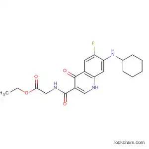 Molecular Structure of 836613-58-2 (Glycine,
N-[[7-(cyclohexylamino)-6-fluoro-1,4-dihydro-4-oxo-3-quinolinyl]carbonyl
]-, ethyl ester)