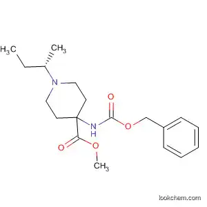 Molecular Structure of 839721-97-0 (4-Piperidinecarboxylic acid,
1-[(1S)-1-methylpropyl]-4-[[(phenylmethoxy)carbonyl]amino]-, methyl
ester)