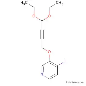 Molecular Structure of 841235-24-3 (Pyridine, 3-[(4,4-diethoxy-2-butynyl)oxy]-4-iodo-)