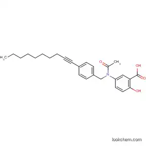 Molecular Structure of 843674-58-8 (Benzoic acid, 5-[acetyl[[4-(1-decynyl)phenyl]methyl]amino]-2-hydroxy-)