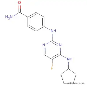Molecular Structure of 844432-36-6 (Benzamide, 4-[[4-(cyclopentylamino)-5-fluoro-2-pyrimidinyl]amino]-)