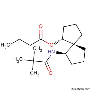 Molecular Structure of 844472-57-7 (Butanoic acid,
(1R,5R,6R)-6-[(2,2-dimethyl-1-oxopropyl)amino]spiro[4.4]non-1-yl ester)