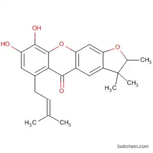 Molecular Structure of 844476-61-5 (5H-Furo[3,2-b]xanthen-5-one,
2,3-dihydro-8,9-dihydroxy-2,3,3-trimethyl-6-(3-methyl-2-butenyl)-)