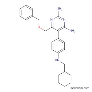 Molecular Structure of 848666-38-6 (2,4-Pyrimidinediamine,
5-[4-[(cyclohexylmethyl)amino]phenyl]-6-[(phenylmethoxy)methyl]-)