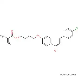 Molecular Structure of 848786-81-2 (2-Propenoic acid, 2-methyl-,
4-[4-[3-(4-chlorophenyl)-1-oxo-2-propenyl]phenoxy]butyl ester)