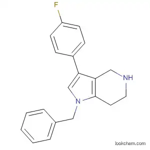 Molecular Structure of 851373-52-9 (1H-Pyrrolo[3,2-c]pyridine,
3-(4-fluorophenyl)-4,5,6,7-tetrahydro-1-(phenylmethyl)-)