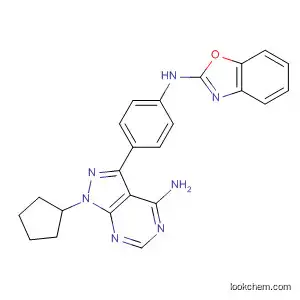 Molecular Structure of 862725-02-8 (1H-Pyrazolo[3,4-d]pyrimidin-4-amine,
3-[4-(2-benzoxazolylamino)phenyl]-1-cyclopentyl-)