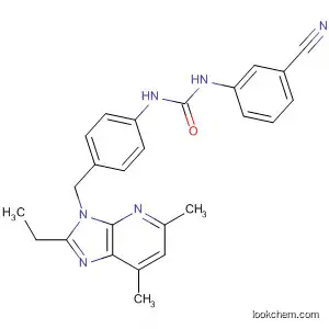 Molecular Structure of 864171-24-4 (Urea,
N-(3-cyanophenyl)-N'-[4-[(2-ethyl-5,7-dimethyl-3H-imidazo[4,5-b]pyridin
-3-yl)methyl]phenyl]-)