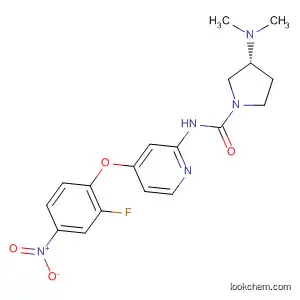 Molecular Structure of 864247-14-3 (1-Pyrrolidinecarboxamide,
3-(dimethylamino)-N-[4-(2-fluoro-4-nitrophenoxy)-2-pyridinyl]-, (3R)-)