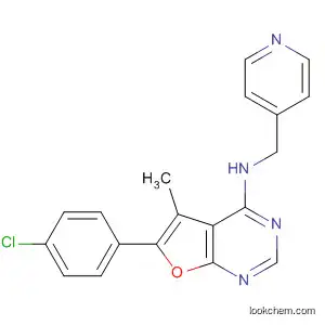 Molecular Structure of 866183-02-0 (Furo[2,3-d]pyrimidin-4-amine,
6-(4-chlorophenyl)-5-methyl-N-(4-pyridinylmethyl)-)