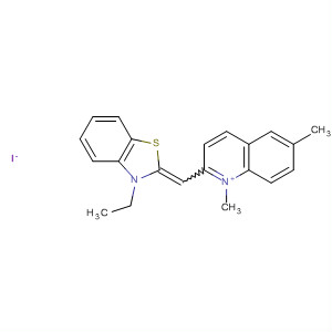 Molecular Structure of 100169-06-0 (Quinolinium,
2-[(3-ethyl-2(3H)-benzothiazolylidene)methyl]-1,6-dimethyl-, iodide)