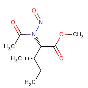 Molecular Structure of 121011-95-8 (L-Isoleucine, N-acetyl-N-nitroso-, methyl ester)