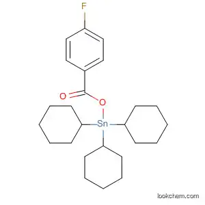 Molecular Structure of 121794-07-8 (Stannane, tricyclohexyl[(4-fluorobenzoyl)oxy]-)