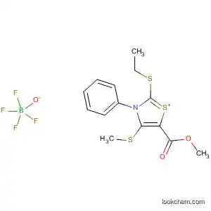 Molecular Structure of 137627-29-3 (Thiazolium, 2-(ethylthio)-5-(methoxycarbonyl)-4-(methylthio)-3-phenyl-,
tetrafluoroborate(1-))