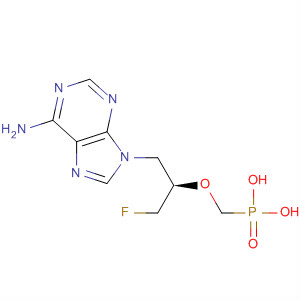 Molecular Structure of 145986-72-7 (Phosphonic acid,
[[(R)-2-(6-amino-9H-purin-9-yl)-1-(fluoromethyl)ethoxy]methyl]-)