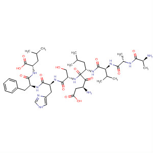 Molecular Structure of 154525-11-8 (L-Leucine,
L-alanyl-L-alanyl-L-valyl-L-a-aspartyl-L-leucyl-L-seryl-L-histidyl-L-phenylalan
yl-)