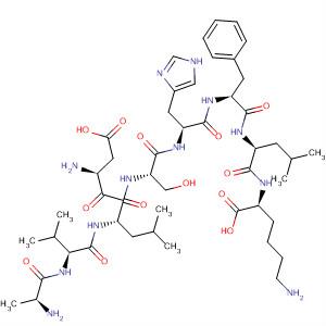Molecular Structure of 154525-12-9 (L-Lysine,
L-alanyl-L-valyl-L-a-aspartyl-L-leucyl-L-seryl-L-histidyl-L-phenylalanyl-L-leuc
yl-)