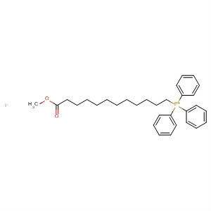 Molecular Structure of 156481-30-0 (Phosphonium, (12-methoxy-12-oxododecyl)triphenyl-, iodide)