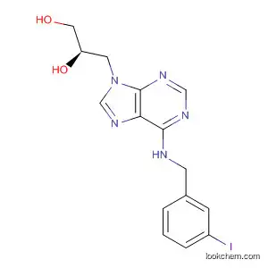 Molecular Structure of 163042-62-4 (1,2-Propanediol, 3-[6-[[(3-iodophenyl)methyl]amino]-9H-purin-9-yl]-,
(2R)-)