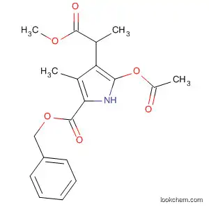 Molecular Structure of 164388-46-9 (1H-Pyrrole-3-propanoic acid,
2-(acetyloxy)-4-methyl-5-[(phenylmethoxy)carbonyl]-, methyl ester)