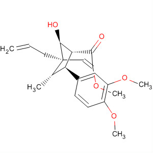 Molecular Structure of 184973-38-4 (Bicyclo[3.2.1]oct-3-en-2-one,
7-(3,4-dimethoxyphenyl)-8-hydroxy-3-methoxy-6-methyl-5-(2-propenyl)-,
(1R,5R,6S,7S,8S)-)