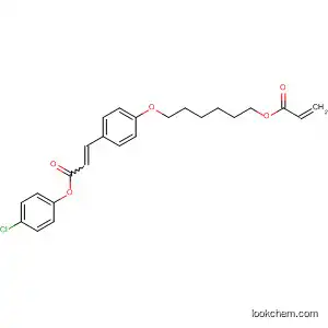 Molecular Structure of 191916-87-7 (2-Propenoic acid, 3-[4-[[6-[(1-oxo-2-propenyl)oxy]hexyl]oxy]phenyl]-,
4-chlorophenyl ester, (2E)-)