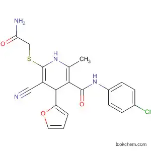 3-Pyridinecarboxamide,
6-[(2-amino-2-oxoethyl)thio]-N-(4-chlorophenyl)-5-cyano-4-(2-furanyl)-1,
4-dihydro-2-methyl-