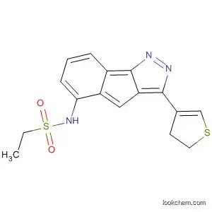 Molecular Structure of 866851-21-0 (Ethanesulfonamide,
N-[1,4-dihydro-3-(3-thienyl)indeno[1,2-c]pyrazol-5-yl]-)