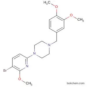 Molecular Structure of 476322-70-0 (Piperazine,1-(5-bromo-6-methoxy-2-pyridinyl)-4-[(3,4-dimethoxyphenyl)methyl]-)