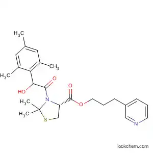 Molecular Structure of 533933-92-5 (4-Thiazolidinecarboxylic acid,
2,2-dimethyl-3-[oxo(2,4,6-trimethylphenyl)acetyl]-, 3-(3-pyridinyl)propyl
ester, (4R)-)