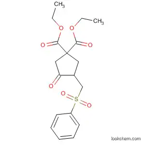 1,1-Cyclopentanedicarboxylic acid, 3-oxo-4-[(phenylsulfonyl)methyl]-,
diethyl ester