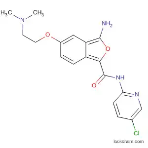 Molecular Structure of 609805-24-5 (2-Benzofurancarboxamide,
3-amino-N-(5-chloro-2-pyridinyl)-5-[2-(dimethylamino)ethoxy]-)