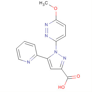 1-(6-methoxy-3-pyridazinyl)-5-(2-pyridinyl)-1H-pyrazole-3-carboxylic acid