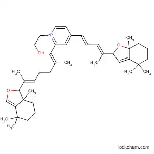 Pyridinium,
2-[(1E,3E,5E)-6-(2,4,5,6,7,7a-hexahydro-4,4,7a-trimethyl-2-benzofuran
yl)-2-methyl-1,3,5-heptatrienyl]-4-[(1E,3E)-4-(2,4,5,6,7,7a-hexahydro-4,
4,7a-trimethyl-2-benzofuranyl)-1,3-pentadienyl]-1-(2-hydroxyethyl)-