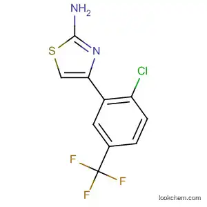 Molecular Structure of 784177-30-6 (2-Thiazolamine, 4-[2-chloro-5-(trifluoromethyl)phenyl]-)